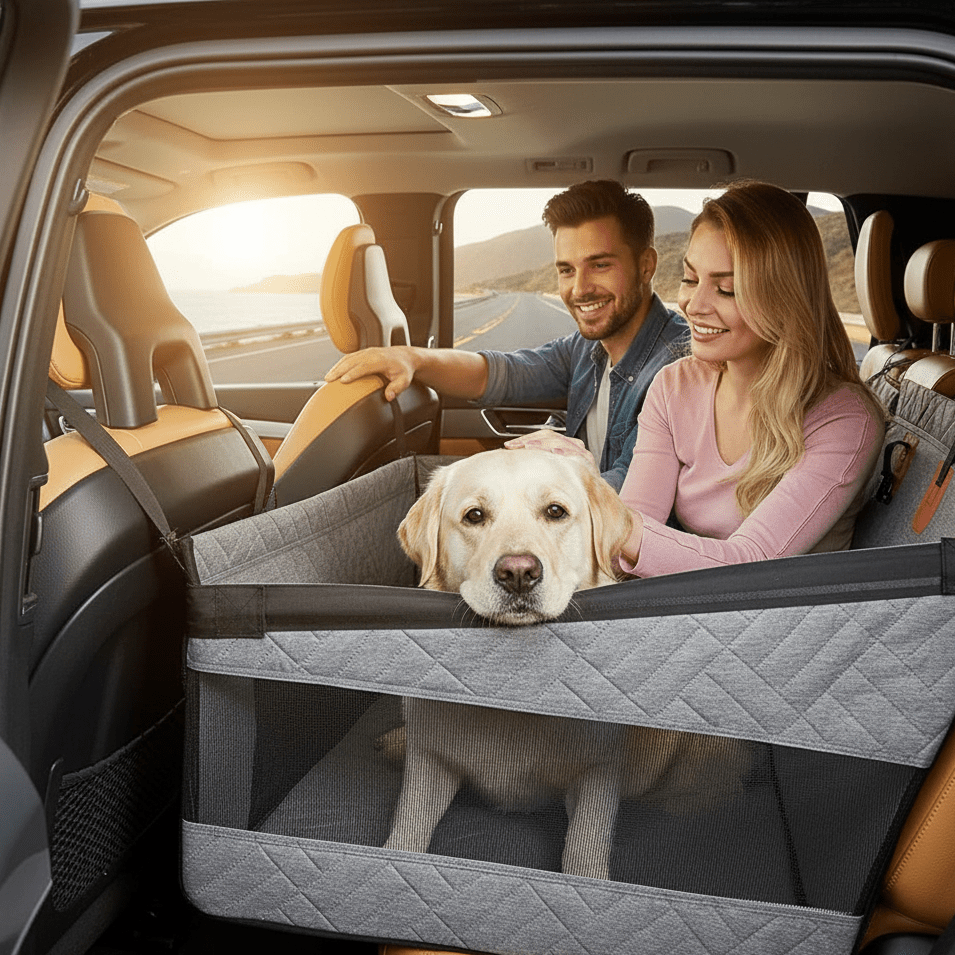 RIDEGUARD PET SEAT – Vanntett matte med Memory Foam for hunder til bilen