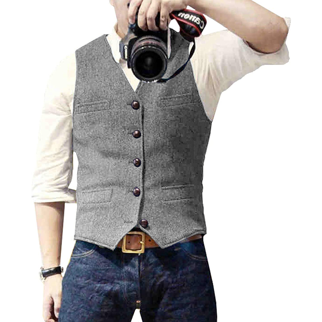 The Men's Vest in Denim