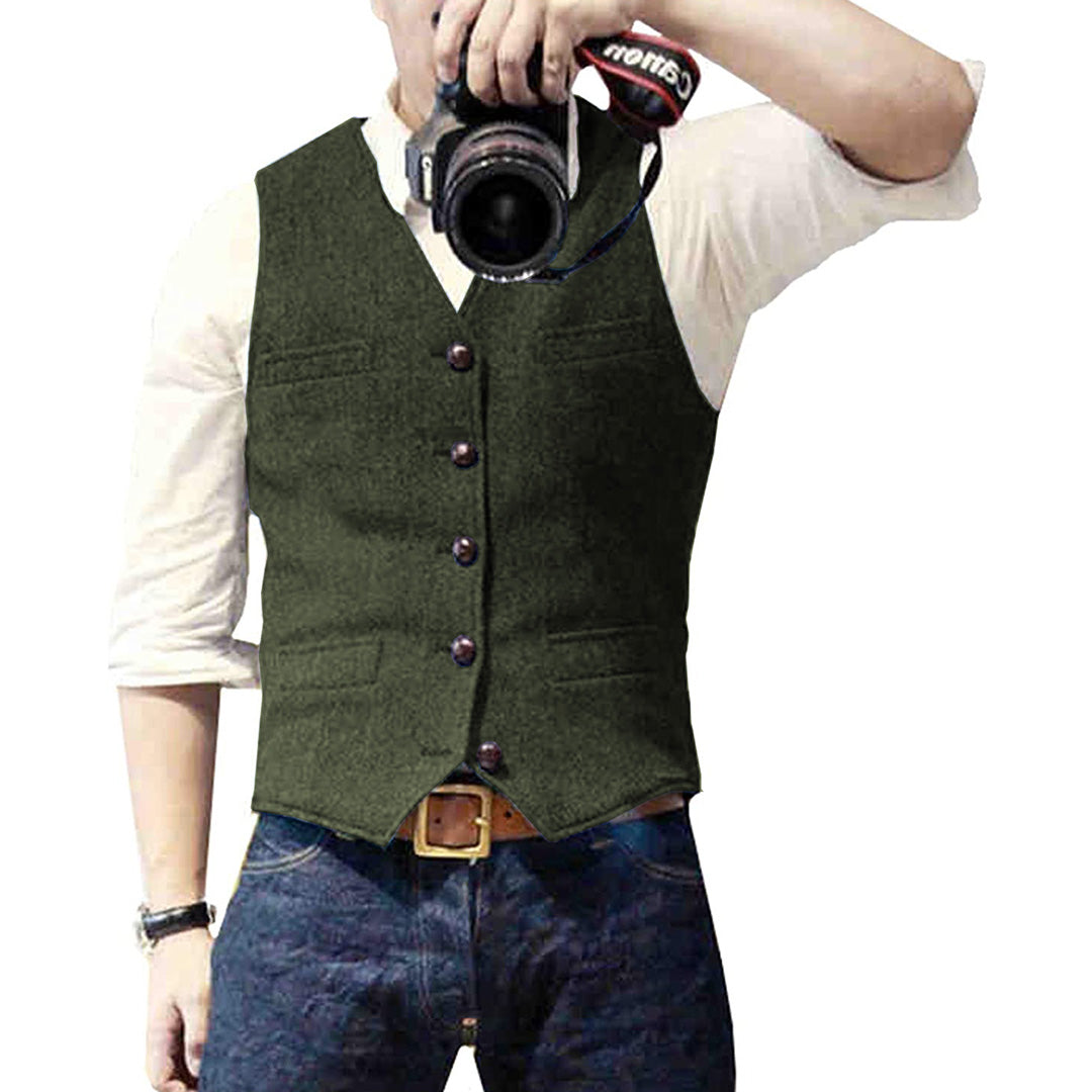 The Men's Vest in Denim