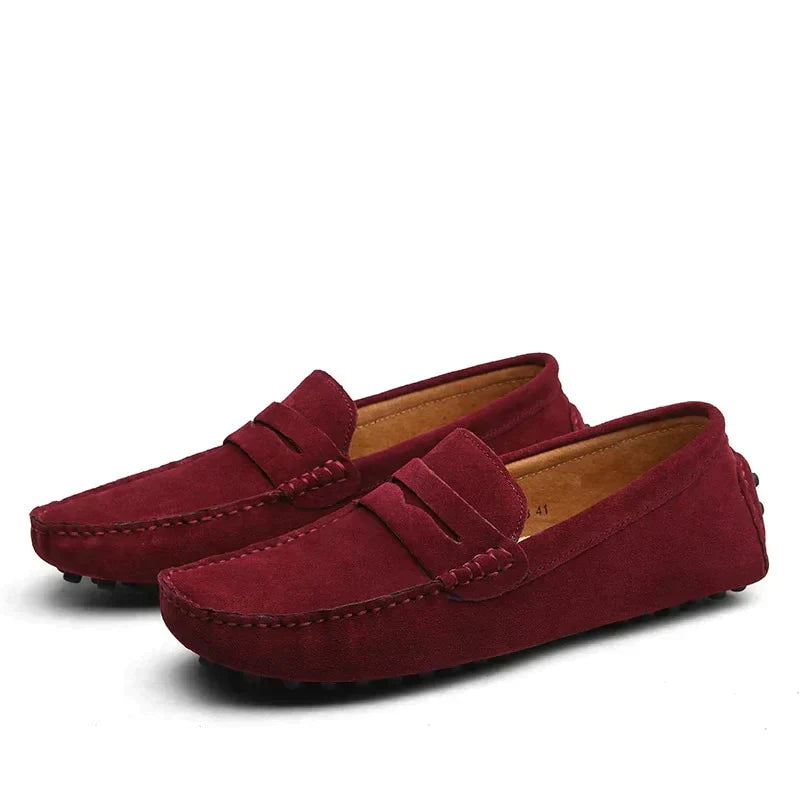 Italiensk-Stil Suede Loafers for Menn