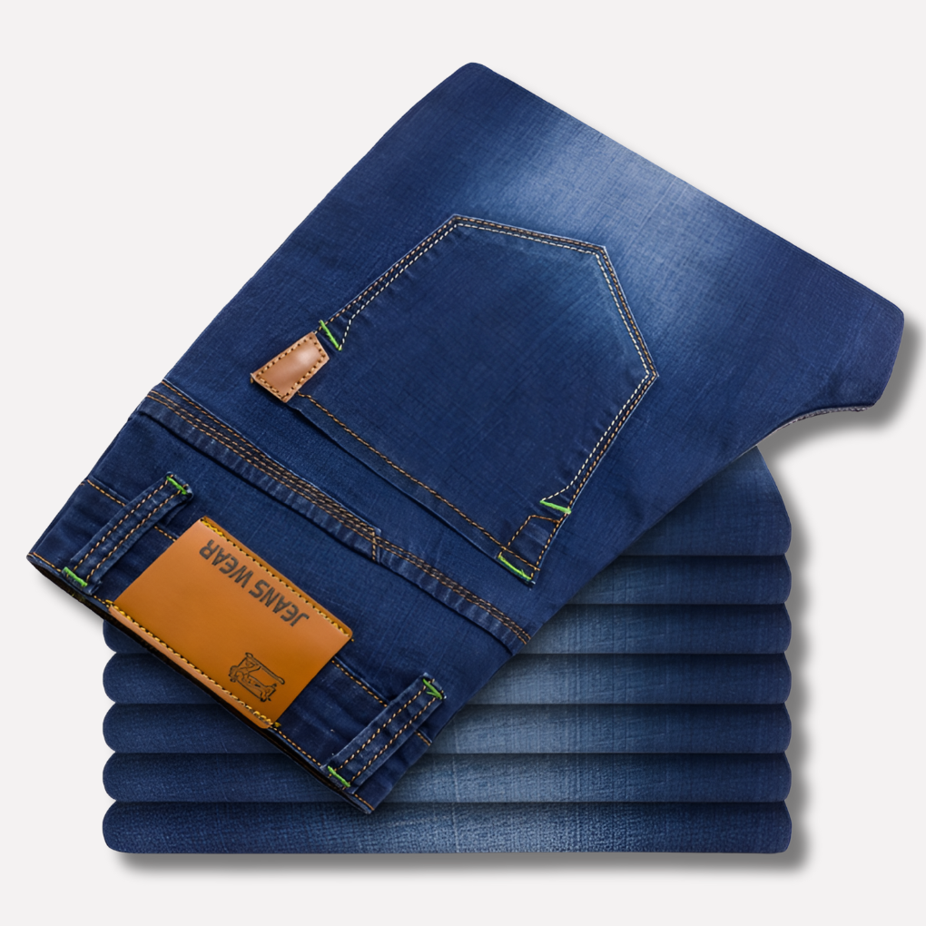 Herre Straight Leg Jeans - Holdbar Denim