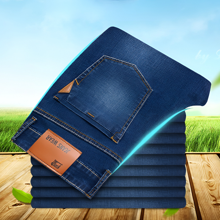 Herrejeans med rette ben – slitesterk denim