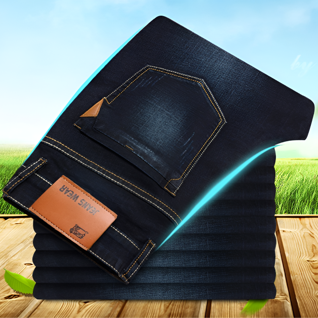 Herre Straight Leg Jeans - Holdbar Denim