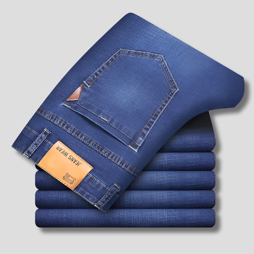 Herre Straight Leg Jeans - Holdbar Denim