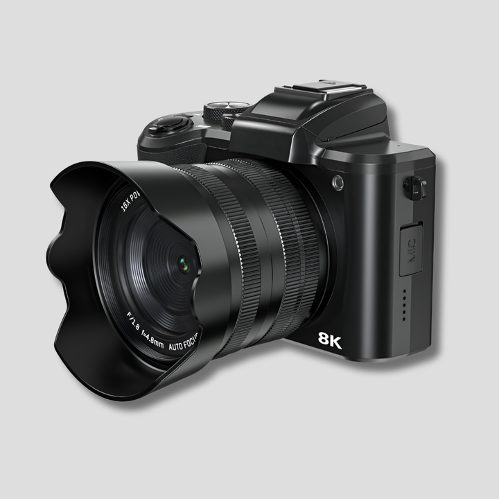 8k digitalkamera for fotografering og video (SD-kort er ikke inkludert)