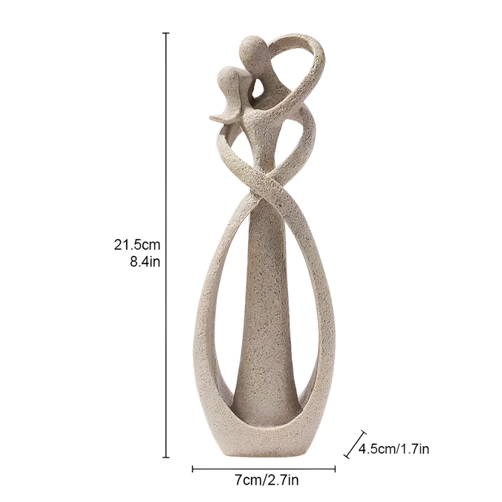 Abstrakt skulptur av tidløs kjærlighet
