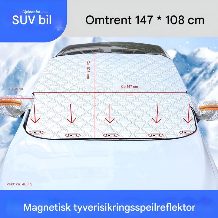 Magnetisk frostbeskyttelsesduk Beskyttelsestrekk for frontrute