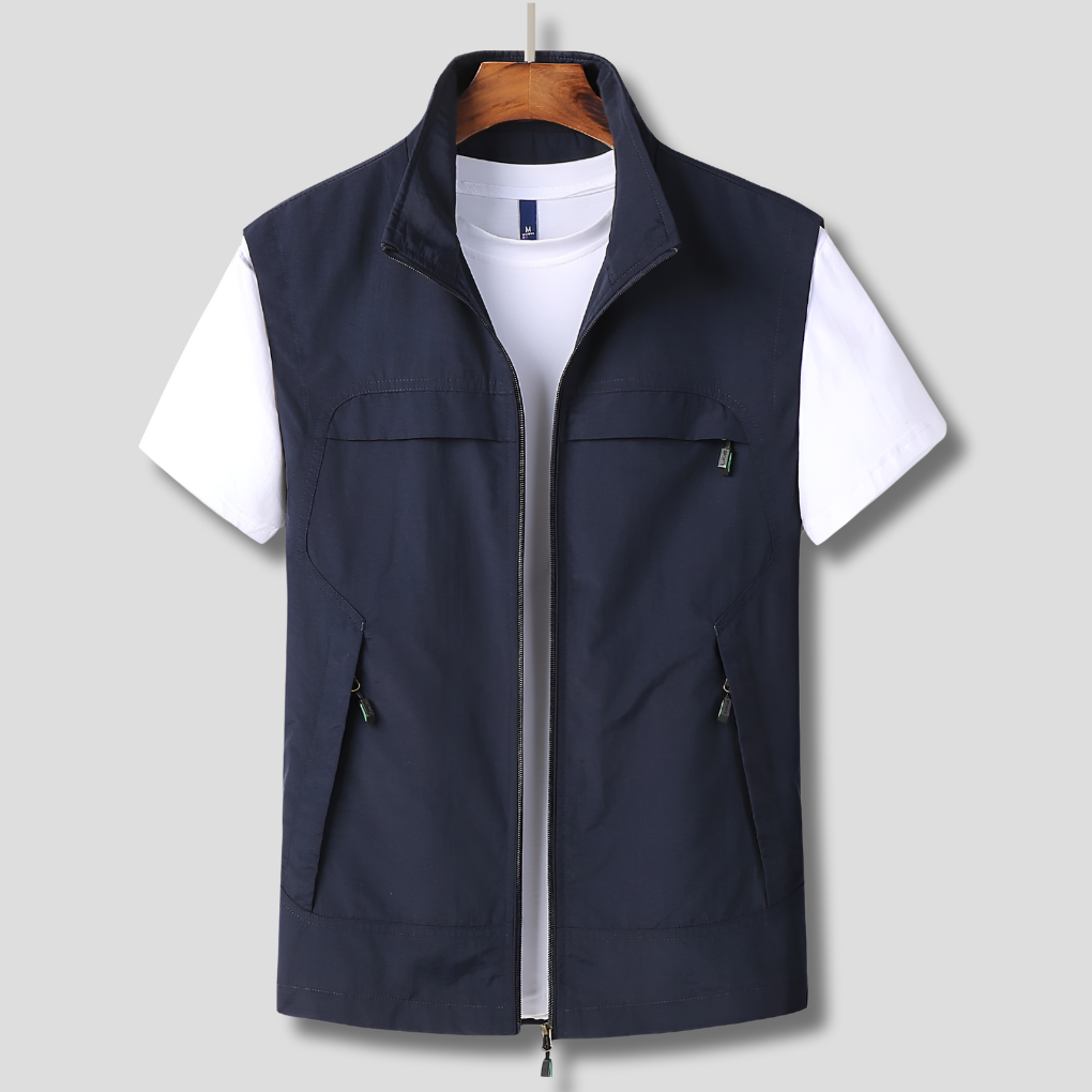 Herre Hurtigtørkende Vest Funksjonelt Design med Aktiv Stil