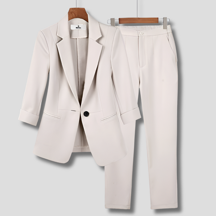 Formal suit set for women with blazer and trousers