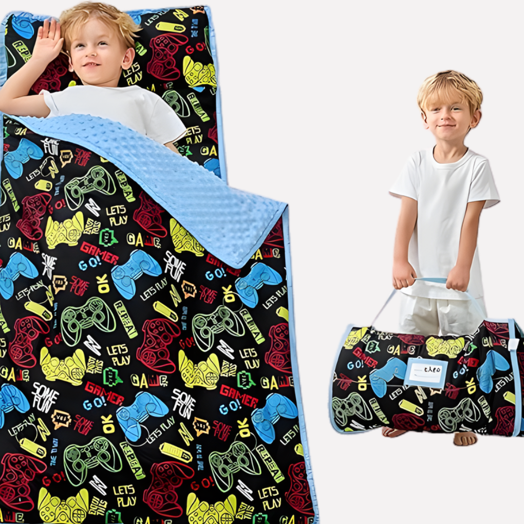 Småbarn Nap Matte med Pute og Blankett