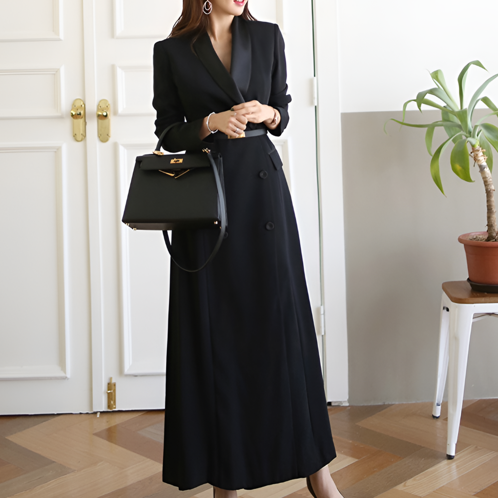 Moderne Kontorutseende Dobbeltknappet Blazer