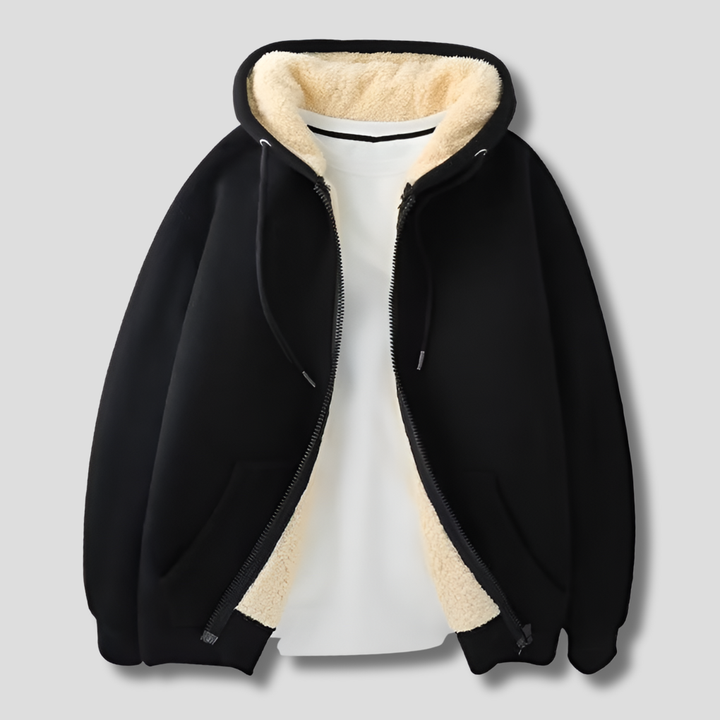 Warmth herre fleeceforet vinterhettejakke