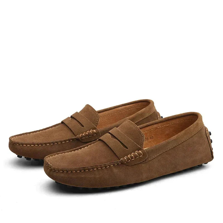 Italiensk-Stil Suede Loafers for Menn