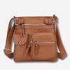Kvinners Multi-Pocket Lær Skulderveske