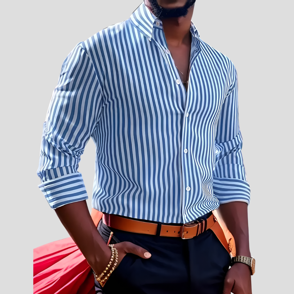 Stripete herreskjorte
