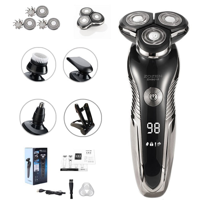 Rechargeable electric shaver for wet and dry use