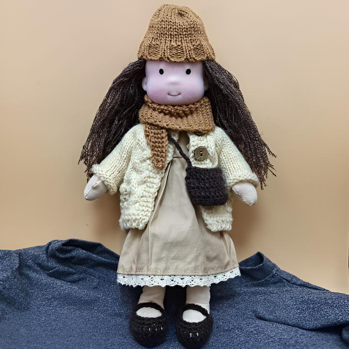 Handmade Waldorf cuddle doll