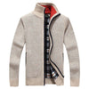 Knitted men's sweater with zipper for warmth and style