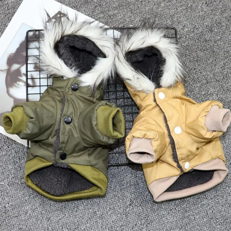 PureFur dundekke til hund | Tykk og varm fôret jakke til hunder om vinteren