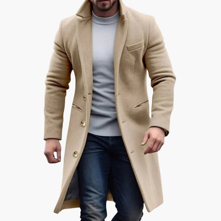 Menns Lang Frakk – Knapplist Stil
