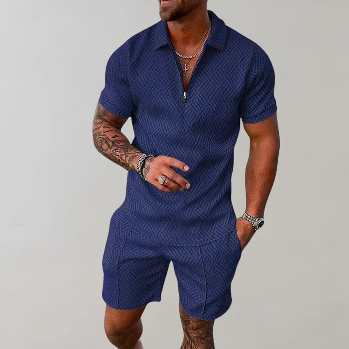 To-Delt Sommer Sett for Menn Uformell Komfort Designet for Sommerdager