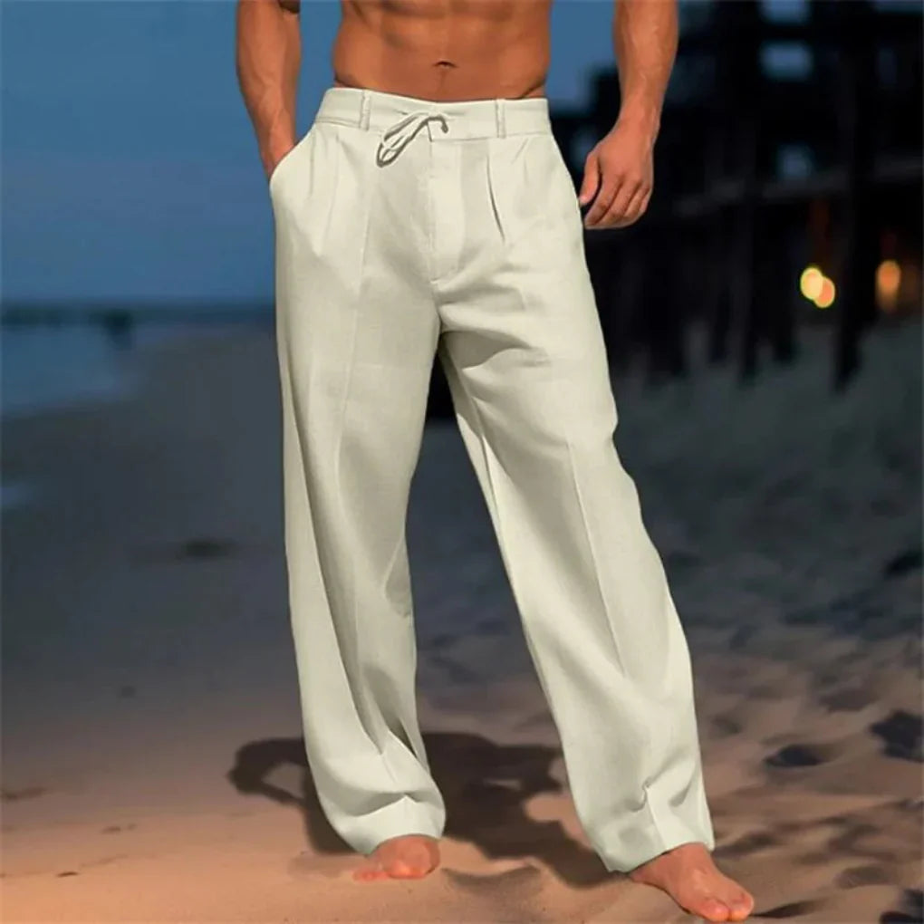 Menns elegante sommer linbukser