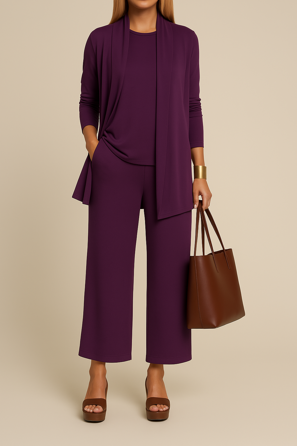 Stylish and refined three-piece suit