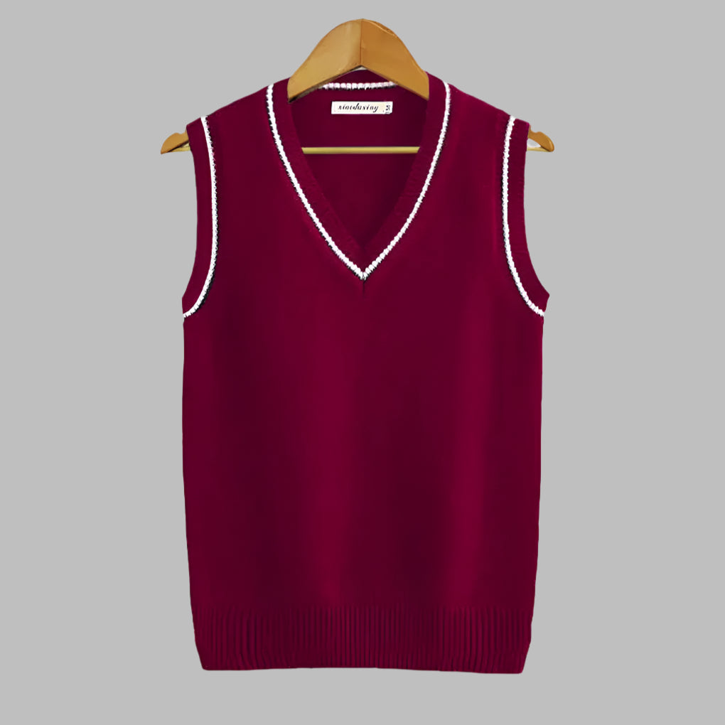 Retro Stripete Preppy Stil Ermeløs Pullover