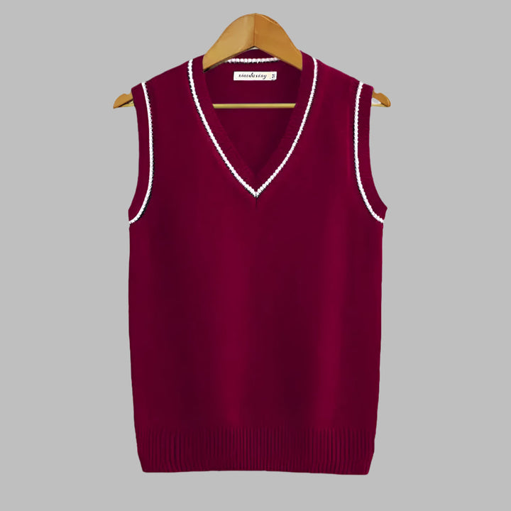 Retro Stripete Preppy Stil Ermeløs Pullover