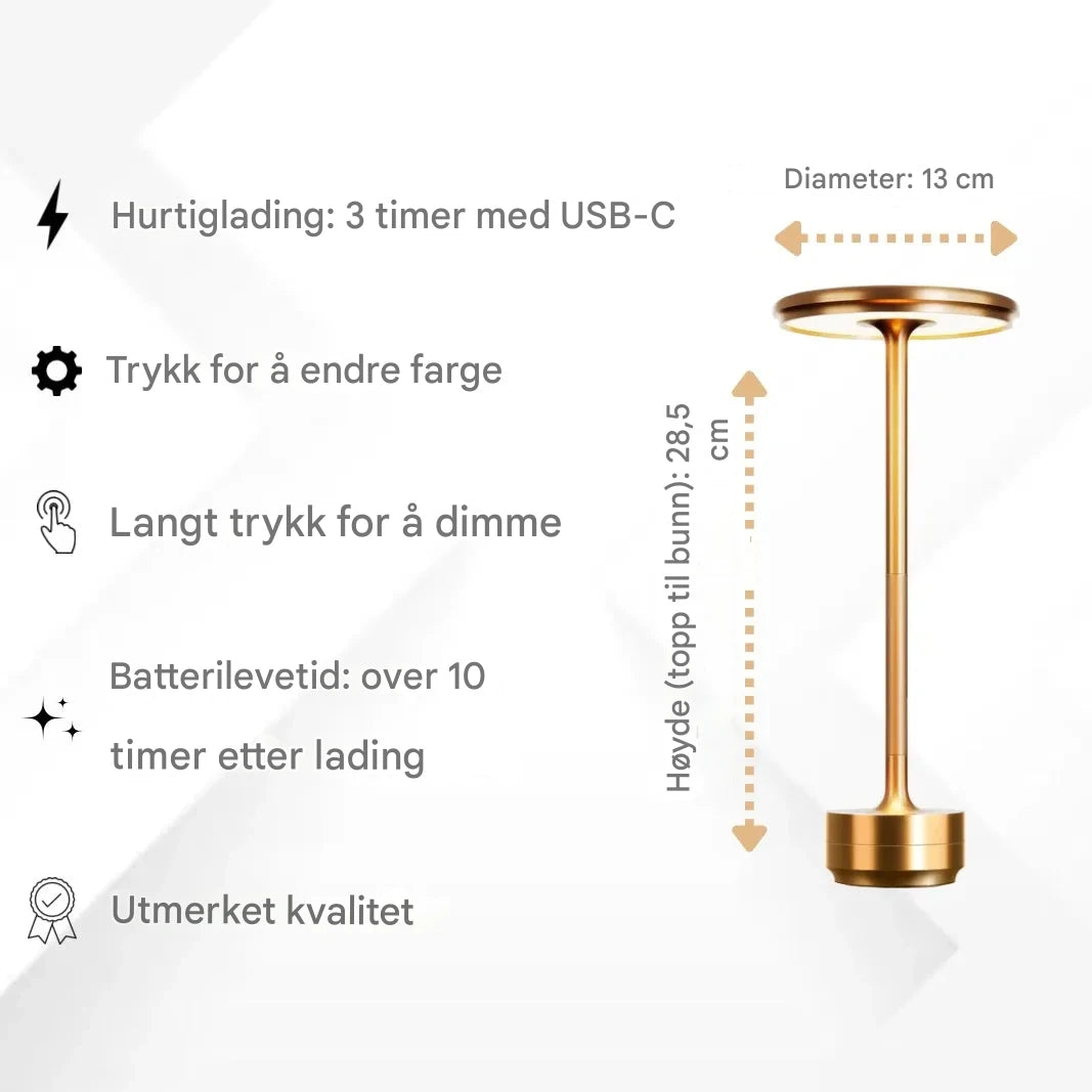 Einfach, kabellose Tischlampe mit Laden