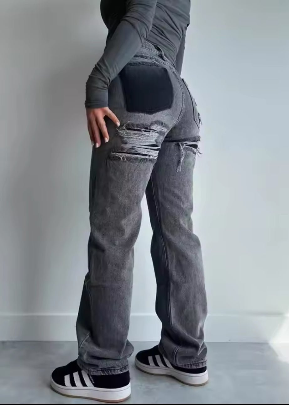 Vintage Ripped Jeans til Dame