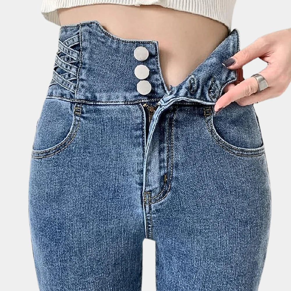 Damejeans med høy midje