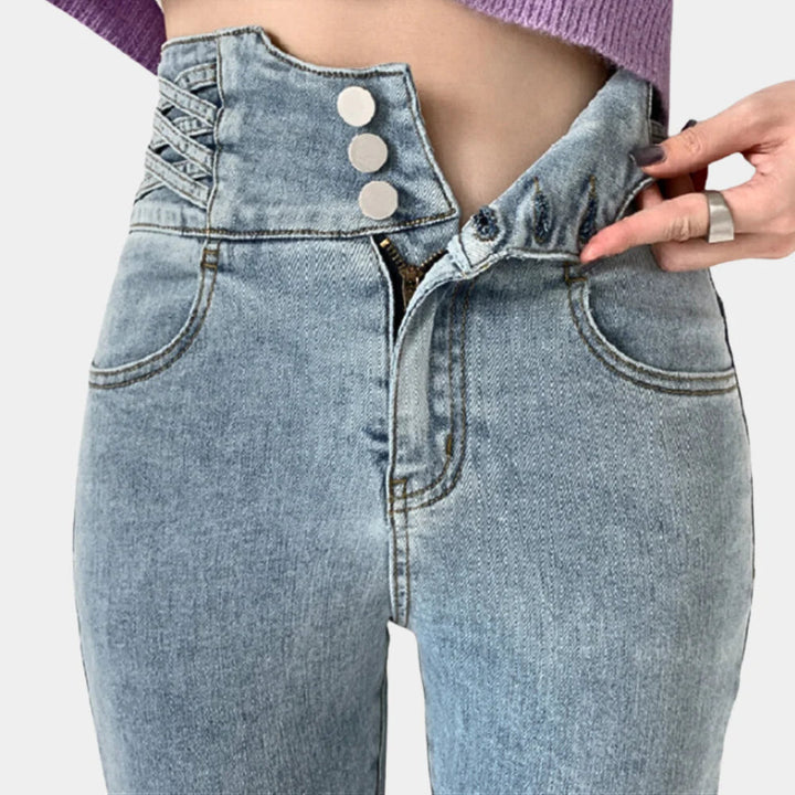 Damejeans med høy midje