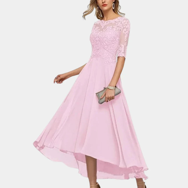 Elegant ankle-length chiffon dress for women