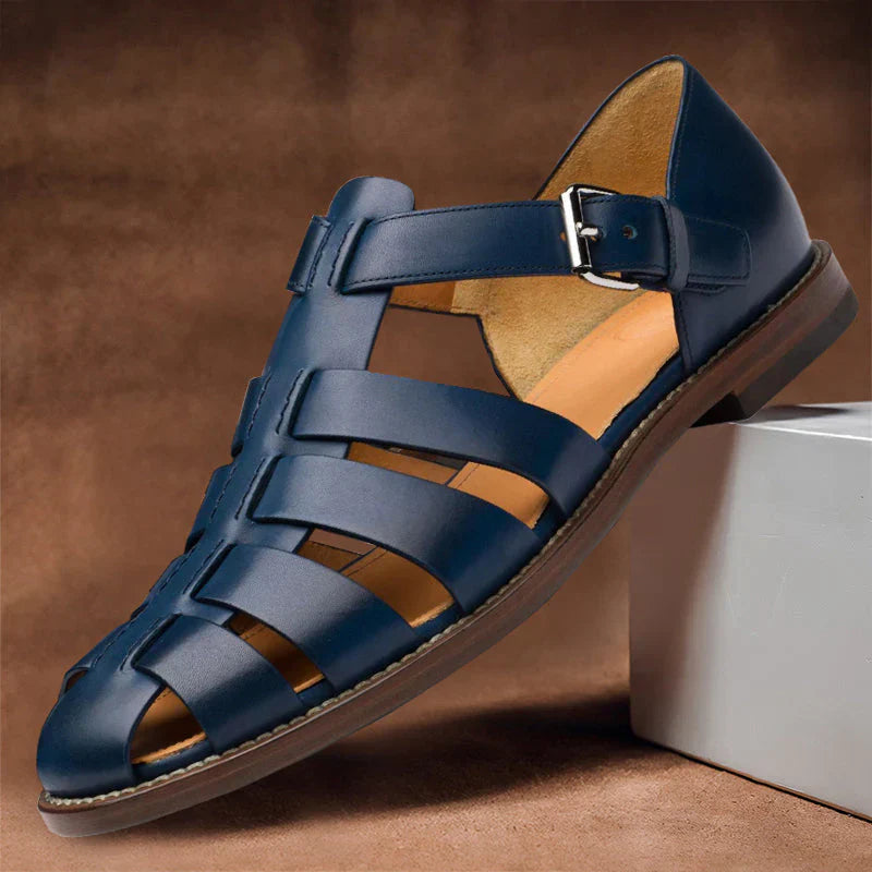 Elegant men's leather sandals for comfort and style