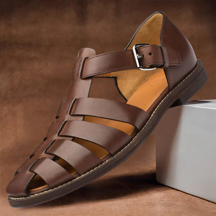 Elegant men's leather sandals for comfort and style