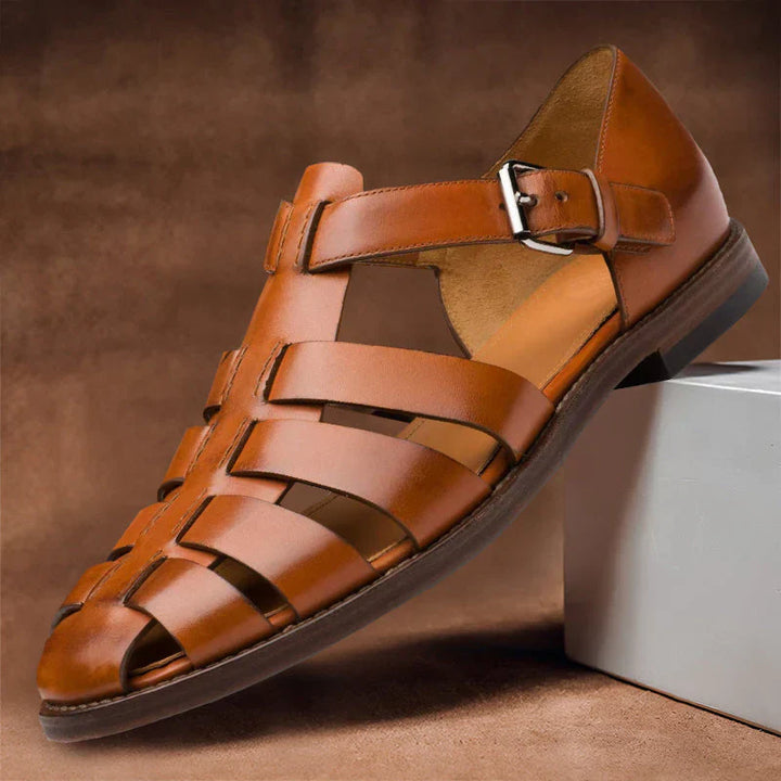 Elegant men's leather sandals for comfort and style