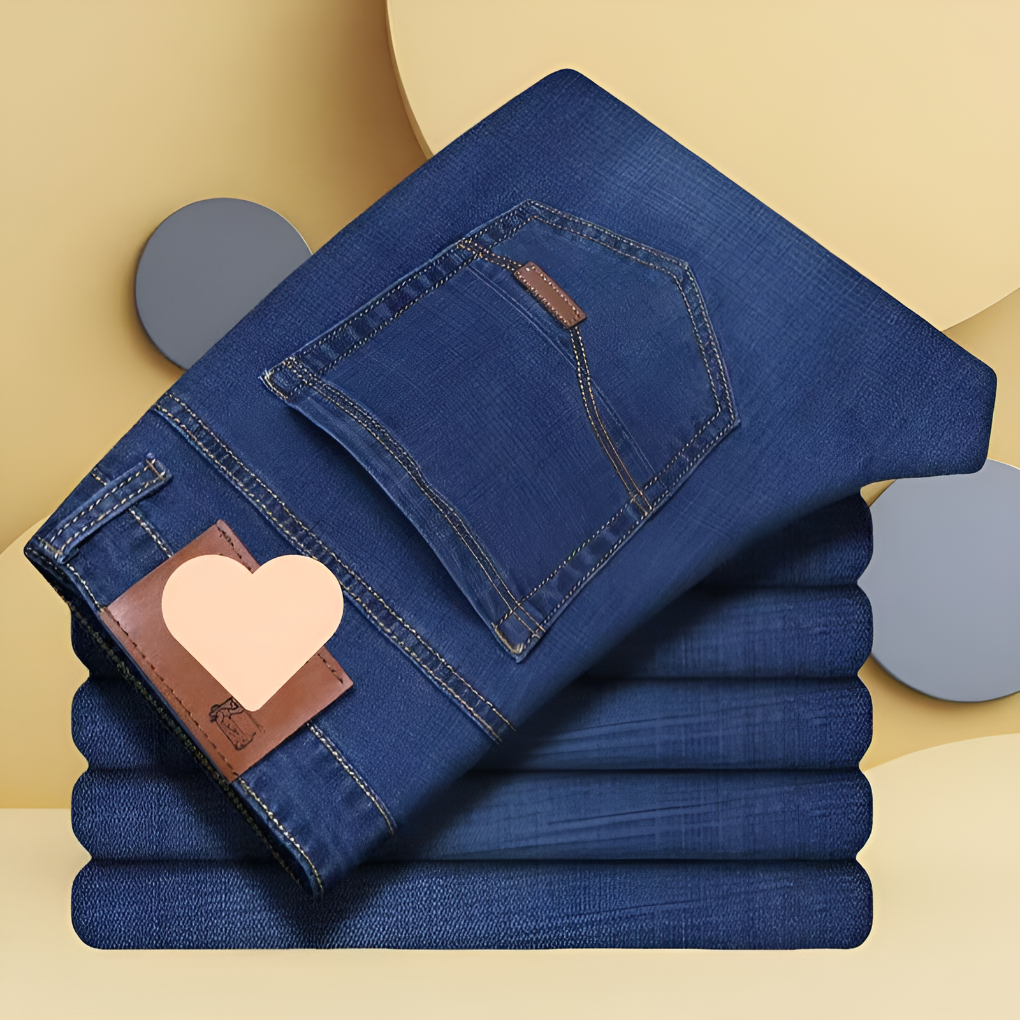 Men's jeans with straight legs – durable denim