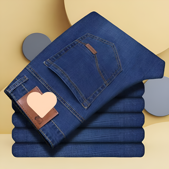Men's jeans with straight legs – durable denim