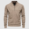 Men's cardigan with polo collar and zipper