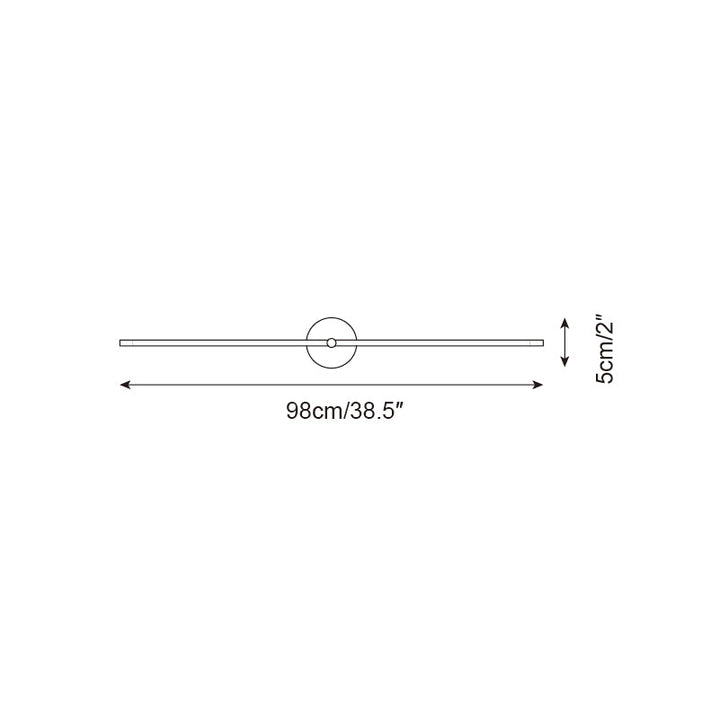 Minimalistisk lineær vegglampe med to armer i moderne stil