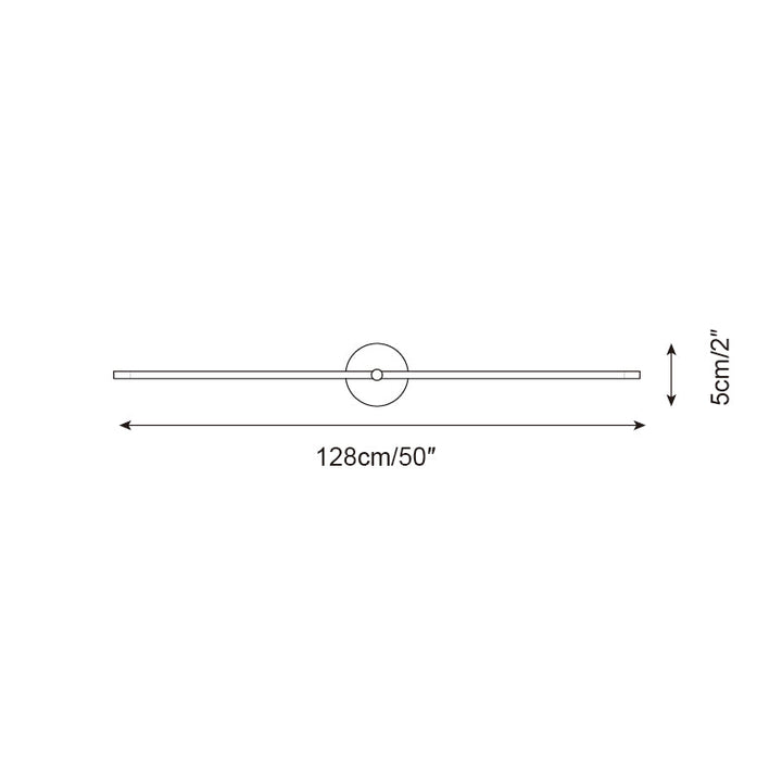 Minimalistisk lineær vegglampe med to armer i moderne stil