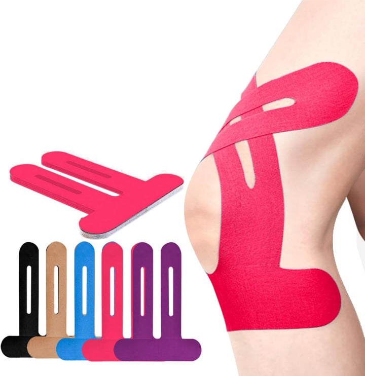 Knebandasje | Ferdigkuttet Kinesiotape | Pustende Knestøtte | Flexify