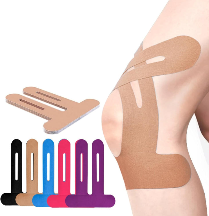 Knebandasje | Ferdigkuttet Kinesiotape | Pustende Knestøtte | Flexify