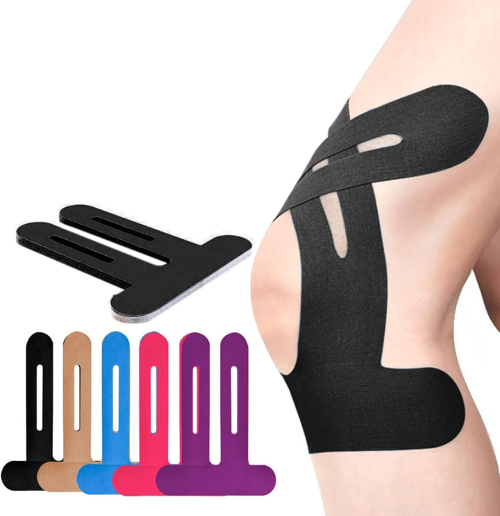 Knebandasje | Ferdigkuttet Kinesiotape | Pustende Knestøtte | Flexify