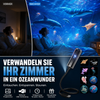 LED galakse-stjerneprojektor med 10 lysbilder og fleksibel USB-arm