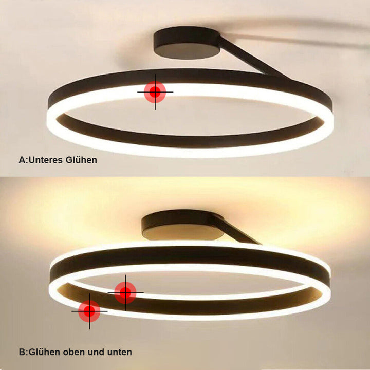 Rund LED-taklampe i metall, dimbar