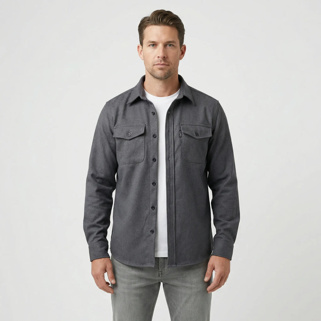 Overshirt med lange ermer og brystlommer - Pablo