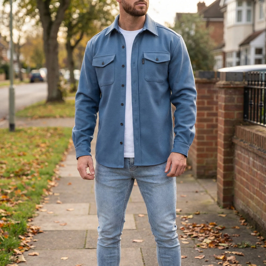 Overshirt med lange ermer og brystlommer - Pablo