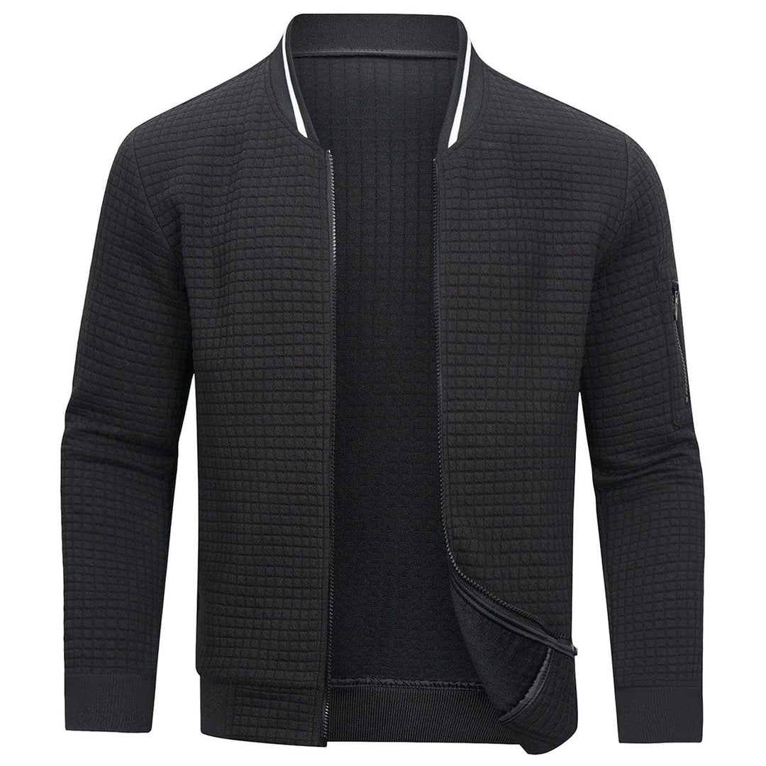 Comfortable and warm men's sweater with zipper